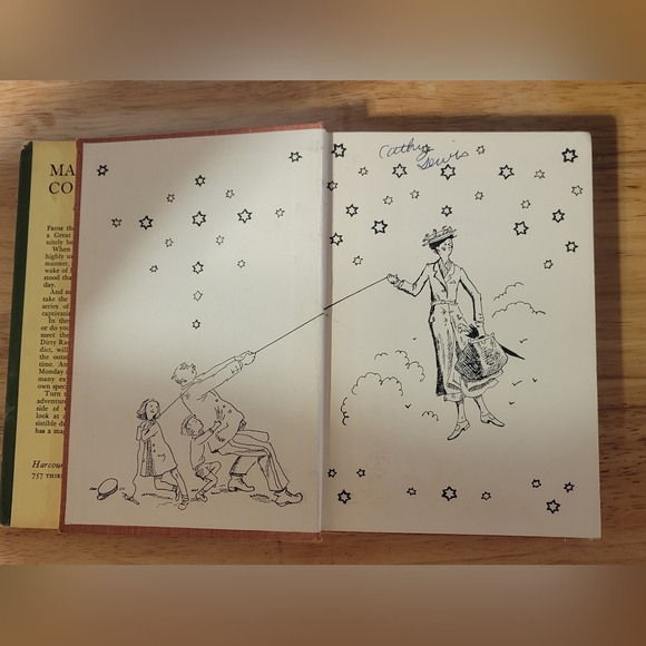 Vintage Mary Poppins Comes Back by PL Travers 1963 Edition HC & Dust Jacket - Picture 5 of 16